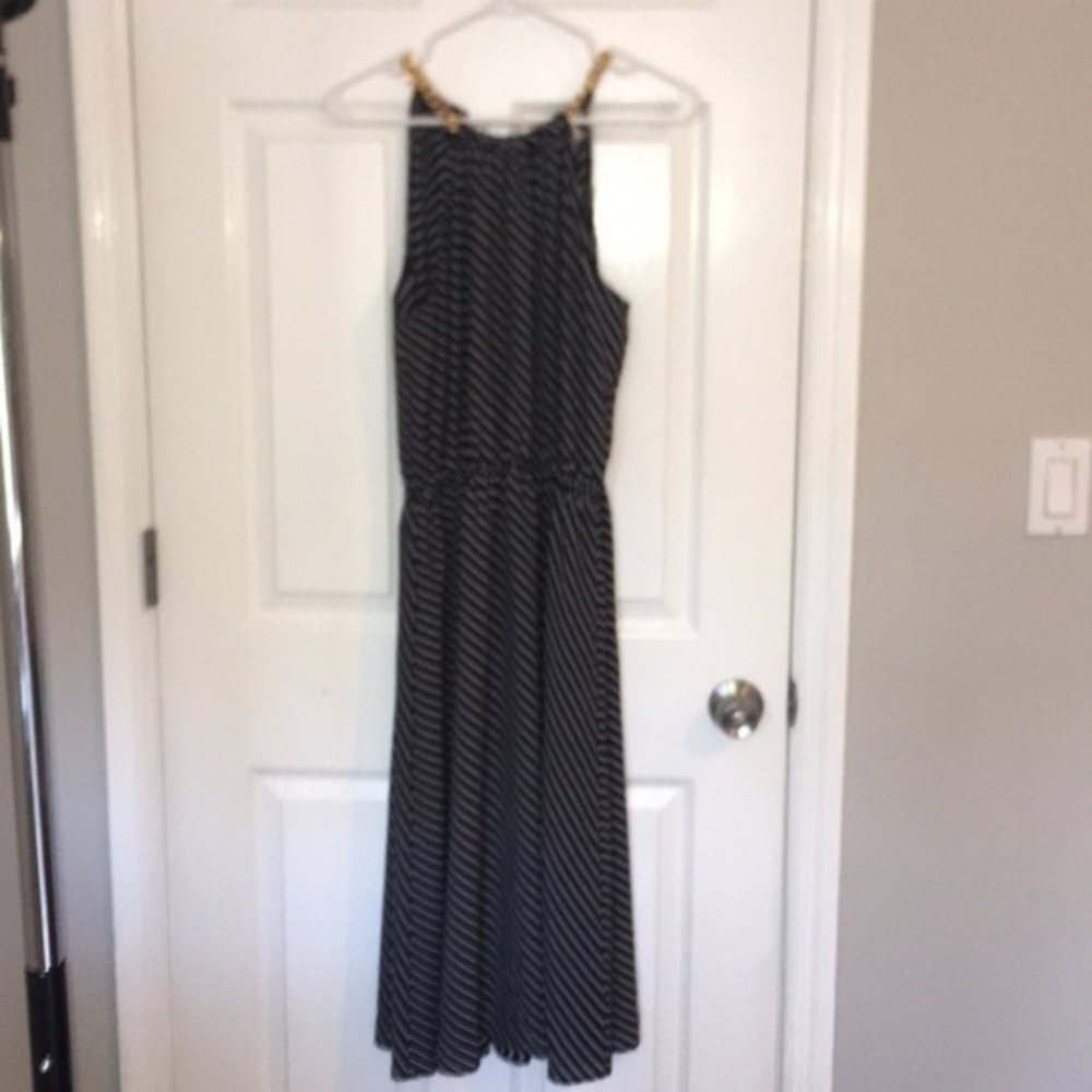 Michael Kors Black/White Chain Dress‎ M NWT